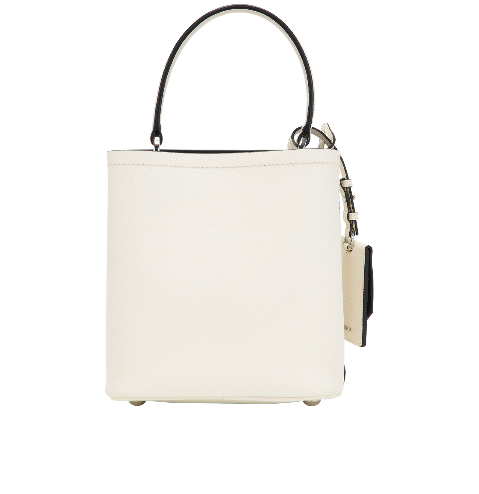 Panier Bucket Bag, &pound;1,500, Handbags, White, Crystal/Leather, Back view